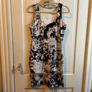 Black and white hentai body con dress